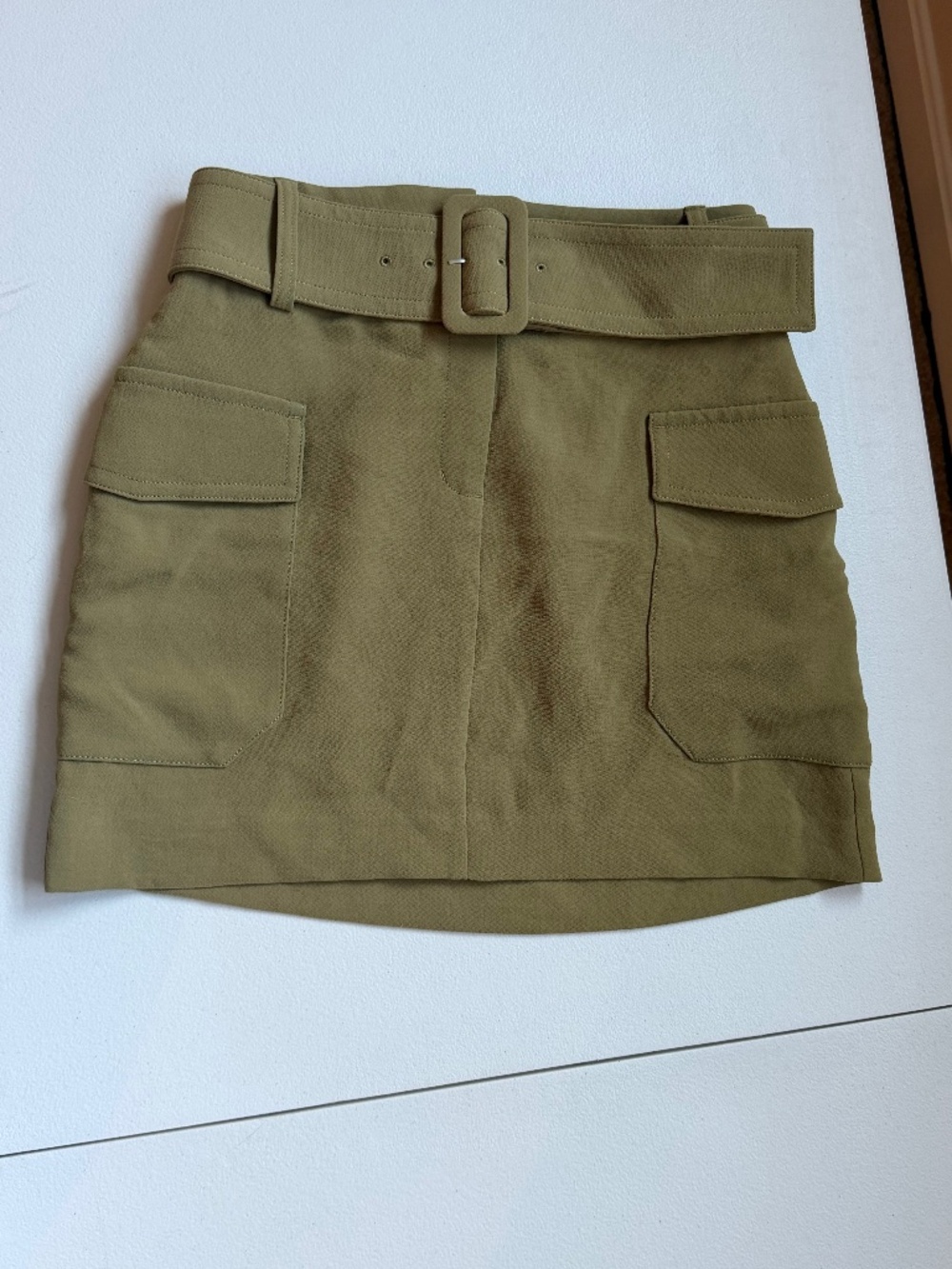 Belted cargo mini skirt
